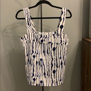 H&M blue/ white blouse size 12